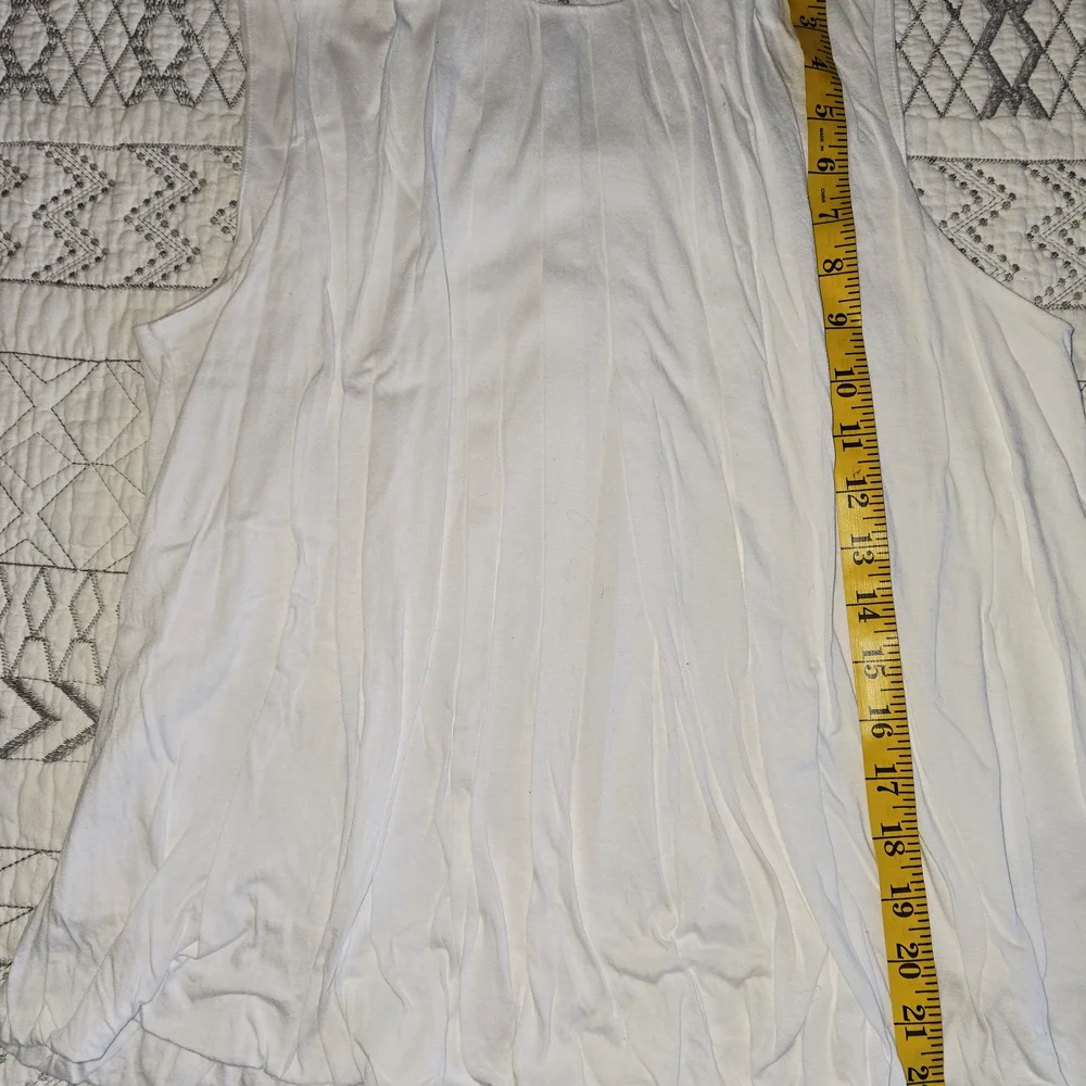 Madewell Elegant White Bubble Sleeveless Top Sz M - Picture 5 of 6